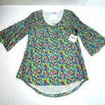 By Smith New York Perry Tunic Chevron Multicolor‎ Top Womens Size XS Hippie NEW Purple Photo 0