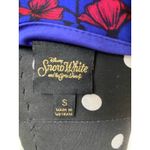 Disney Womens Dress Sz S Blue Red Floral Snow White & The Seven Dwarfs Hi Low Photo 4