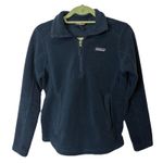 Patagonia  Navy Blue Synchilla Fleece Quarter Zip Pocket Pullover Women's Size S Photo 0