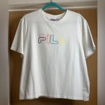 FILA  White Tee with Colorful Logo.  Size-X-Large Photo 1
