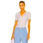 Acne Studios  Embroidered Floral Tee in Ice Blue Small New Tshirt Blouse Womens Photo 8