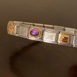 Vintage Manuel Zed Stainless Steel Link Charm Bracelet Italian Puzzle | Unisex Silver Photo 2