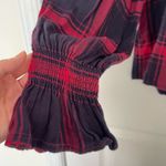 Kensie Kenzie Jeans Long Sleeve Ruffle Plaid Blouse - M Photo 7