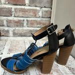 FarylRobin Blue Orange Strappy Sandals Stack Heel Ankle Strap Shoes Size 8 Photo 7