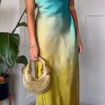 ZARA  Asymmetrical Satin Effect Tie Dye Dress Photo 1