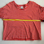 CAbi Women's Orange White Striped Cotton Poolside Tee # 5984 Small Photo 5