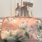 Diane Von Furstenberg New  Vintage Makeup Bag Peach Floral Photo 9
