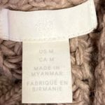 H&M Brown Beige Tan Chunky Knit Turtle Neck Long Sleeve Pullover Sweater Top M Photo 2