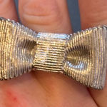 Kate Spade  Silver Bow Ring - size 7 Photo 0