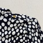 BCBGMAXAZRIA  Navy and White Button Down Shirt Photo 5