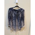 Gypsy 05 Global Village Women Silk Overlay Blouse Flowy Top Size Large Photo 1