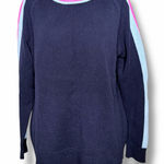 Sail To Sable merino wool blend navy blue accent Sweater size large a38 Photo 0
