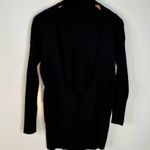 Shinestar Black Ribbed Open Back Tunic Sweater Size Medium Photo 1