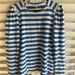 Ganni  Blue and White Striped Top S Photo 1