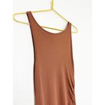 l*space L Tiana Maxi Dress Size Large Coffee Tan Cut Out Side Stretch Quiet Luxury Photo 7