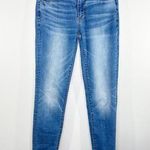 American Eagle  Super Stretch X Hi-Rise Blue Denim Jeggings Women's Size 0 Long Photo 0