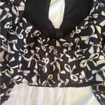 For Love & Lemons 302 Anthropology Black White Angelica Bow Puff Sleeve XS Photo 4
