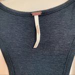 Free People Linen Blend Black Tank Cut-Out Back Copper Beading Detail Photo 3