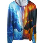 Wolves L Together Ice & Fire Hoodie Pullover Shirt Orange Size L Photo 0