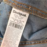 Desigual  DENIM JACKET SWEATER LONG SLEEVES EMBROIDERED COLORFUL LORAL Sz 36 Photo 2