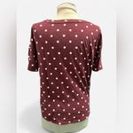 Loft  Burgundy Vintage Soft Relaxed Short Sleeve T-Shirt Photo 2
