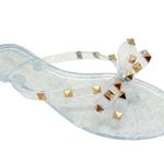Wild Diva Clear Jelly Studded Sandals Photo 0