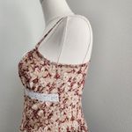 Wet Seal Y2K Beige Cream Red Floral Lace Trim Cami Tank Top XXS XS Photo 5