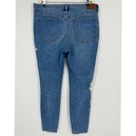 Johnny Was Good Vibes Skinny Jeans Size 32 Blue Embroidered Celestial Boho Artsy Photo 3