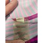 Title Nine Activewear Top Bright Pink with Black Stripes Asymmetrical Zippers XS Photo 3