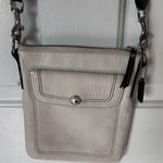 Coach leather white crossbody bag authentic with adjustable black strap Photo 0