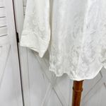 Victoria's Secret Victoria’s‎ Secret Vintage Jacquard Satin Pajama Top Ivory Medium Button Photo 5
