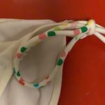 O’Beach Size Large Off White & Polka Dots Printed Side Ties. New With Tags. Photo 2