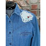 shirt dress denim jean 1990s cottagecore grannycore blue white Size XL Photo 5