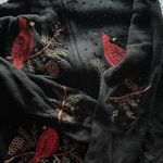 Heirloom Collectibles Christmas Cardigan Sweater Women's Sz M Black Cardinals Size M Photo 10
