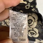 R & M Richards VTG 14 Plus Floral Sheer 3/4 Sleeve Top Open Embroidered Grandma Photo 8