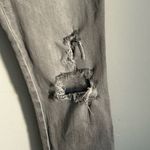 ZARA  Women’s Stretch Denim Gray Skinny Ankle Jeans with Distressed Details Photo 4