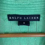 Ralph Lauren Green Knit Open Front Long Sleeve Duster Cardigan Sweater M Size M Photo 4