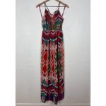 Maeve  Anthropologie Tarana Maxi Dress Colorful Ikat Boho Size 0 Photo 3