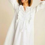 Anthropologie  Thames White Eyelet Mini Dress 6 Photo 0
