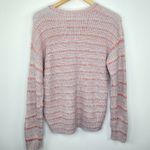 Lucky Brand  Sweater Pink Striped Marled Crewneck Knit Chunky Women Medium NWT Photo 4