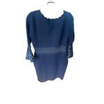 Nina Leonard Black Knit Dress w/ Scalloped Neckline & Bell Sleeves – Size M Photo 6