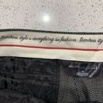 Norma Kamali Size 16 Pants Trouser Black Mini Plaid Straight Leg Mid Rise Career Photo 8