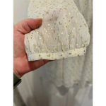 Aritzia Sunday Best Jinx‎ White Gold Women’s Size Large Babydoll Dress Photo 3