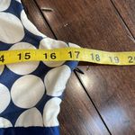 Gracia  sleeveless mini dress Polka dot pleated Blue & cream Lined Size L Lined Photo 4