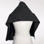 Cashmere Wool Scarf Charcoal Gray Fringe Handcraft Inc Photo 4