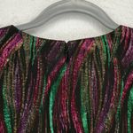 Saloni Dress Metallic Silk Blend Ruffle Tiered Long Sleeve UK 8 US 4 READ‎ Black Photo 8