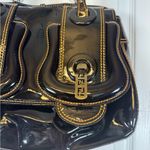 Fendi Black Patent Leather B Shoulder Hobo Bag New Condition Authentic Photo 2