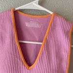 No Boundaries Pink and Orange Sleeveless Ribbed Top Photo 1