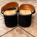 Sophia Milano 9 Black Suede Block Heel Leather Women's Sandals Made In Italy Italian Summer Shoes Photo 9