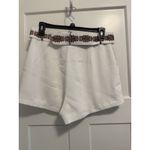 The Sang  Women Ivory Shorts Size Medium‎ Floral With Belt Photo 2
